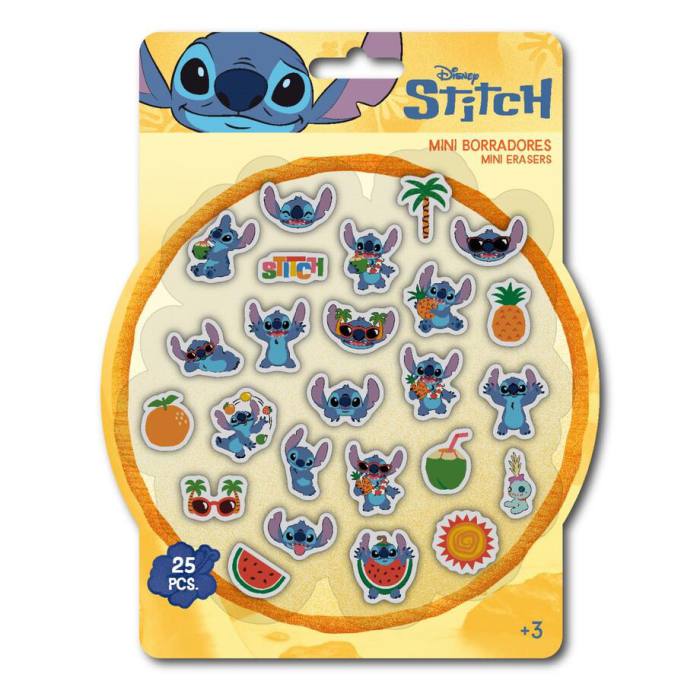 Disney Stitch set 25 erasers 5465
