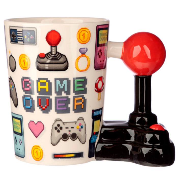 Game Over Joystick Pixel shaped handle mug 23576