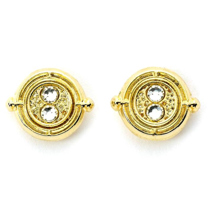 Harry Potter Time Turner gold plated stud earrings 24298