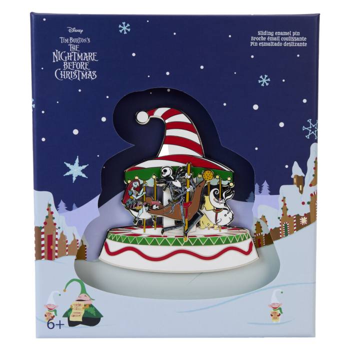 Loungefly Disney Nightmare Before Christmas Town Carousel enamel pin 31584