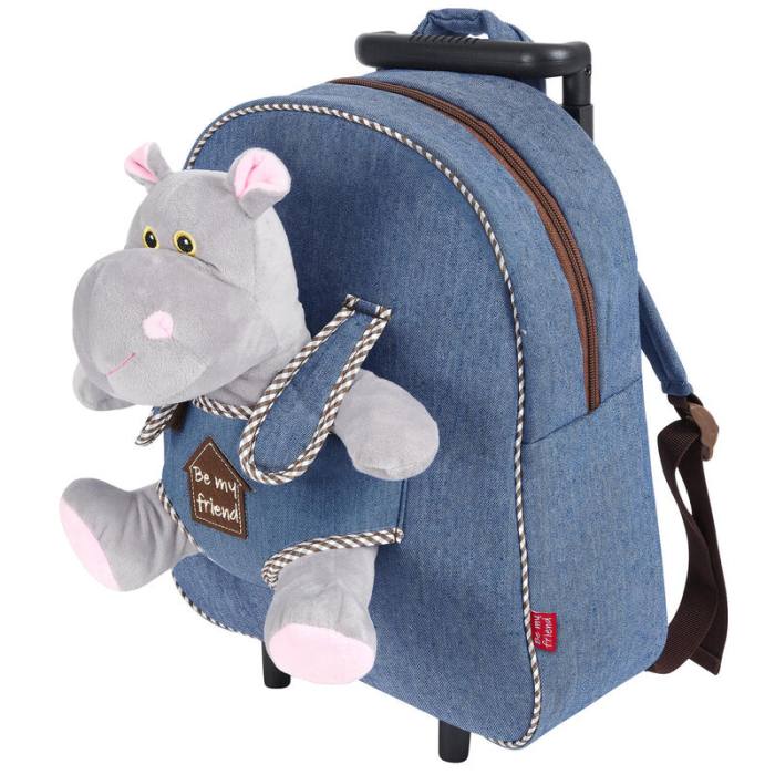 Holly Hypopotamo Trolley with plush toy 38cm 35397