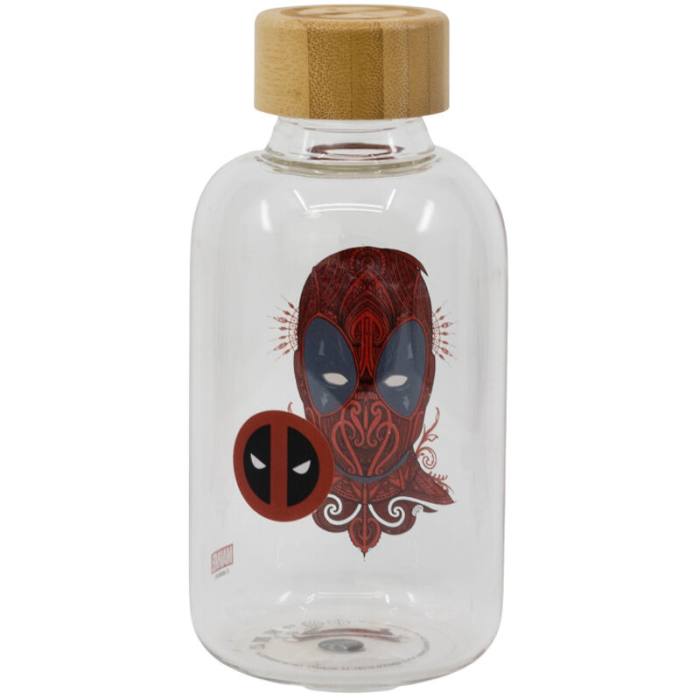 Marvel Deadpool glass bottle 620ml 36870