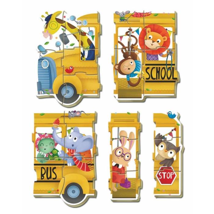 Shool Bus puzzle 2-5pcs 37085