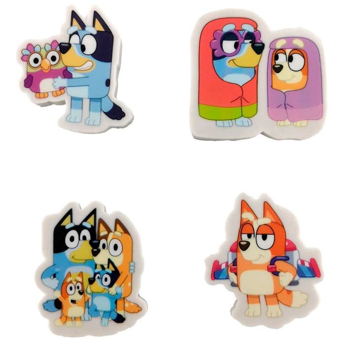 Bluey Set 4 erasers 38444