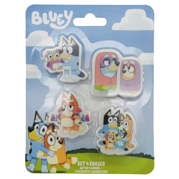 Bluey Set 4 erasers 38445