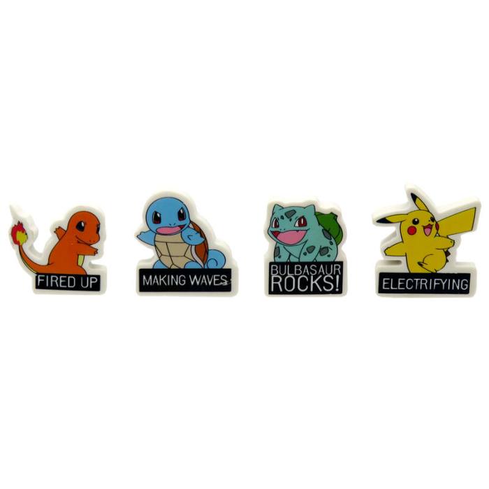 Pokemon set 4 erasers 38283