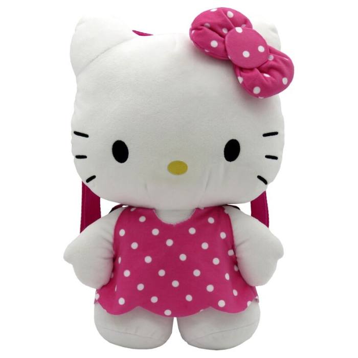 Hello Kitty pink plush backpack 35cm 38639