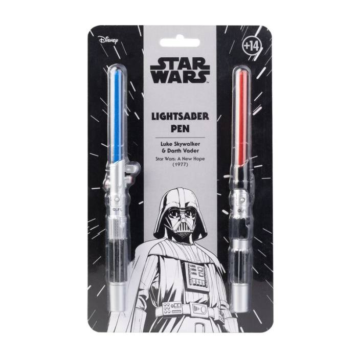 Star Wars Lightsaber set 2 pens with light 41093