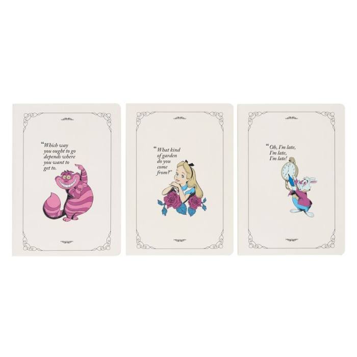 Disney Alice in Wonderland pack 3 A5 notebooks 41324