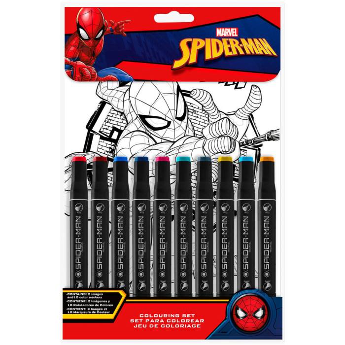 Marvel Spiderman stationery paint by numbers set 42945