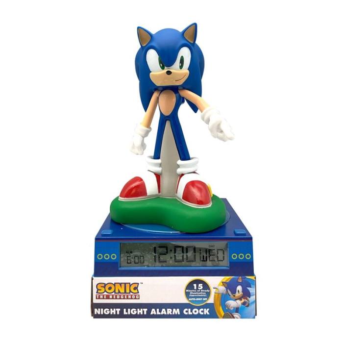 Sonic the Hedgehog 3D lamp with alarm clock 43596