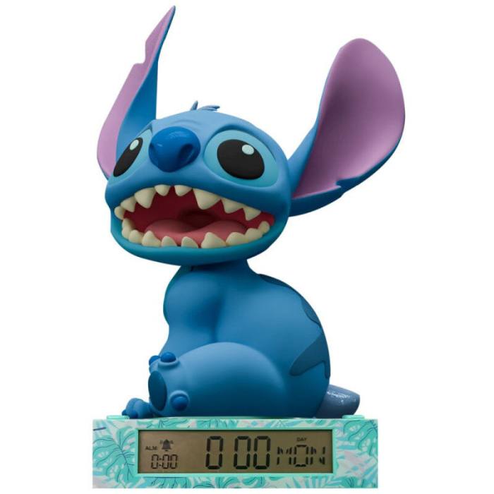 Disney Stitch 3D lamp with alarm clock 43594