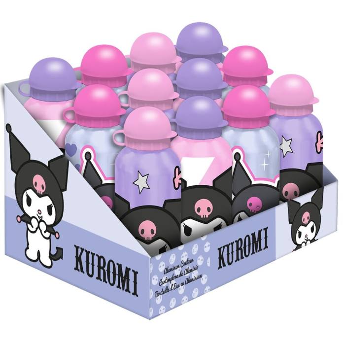 Hello Kitty Kuromi assorted aluminium bottle 500ml 44059