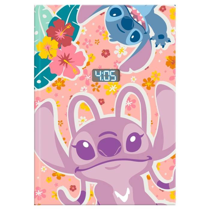 Disney Stitch notebook with digital watch 44086