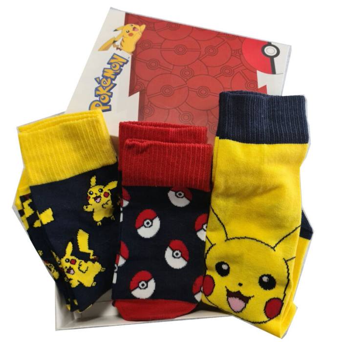 Pokemon assorted pack 3 socks adult 49308
