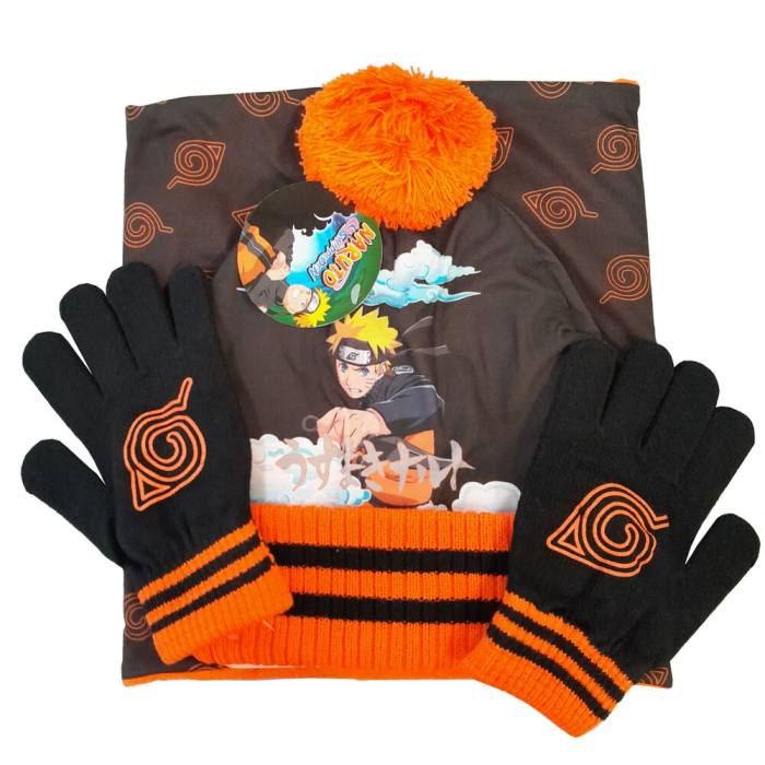 Naruto snood, hat and gloves set 49307