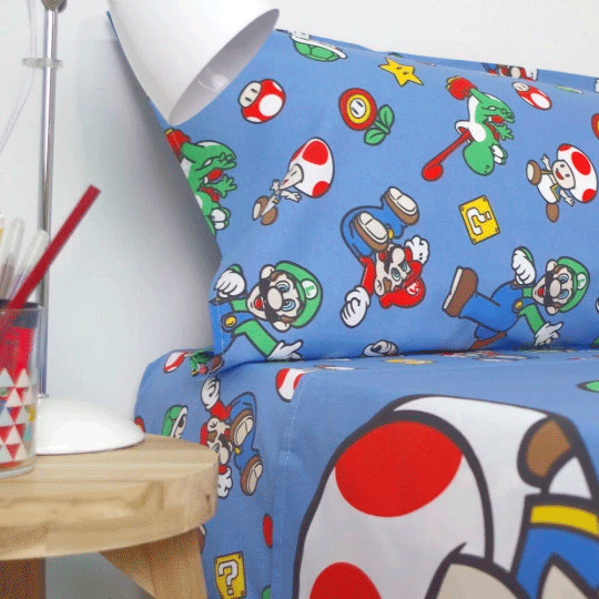 Super Mario Bros sheets set bed 90cm 49276