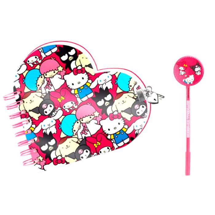 Hello Kitty Friends diary + pen set 51225