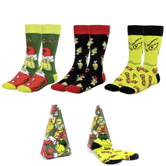 Grinch pack 3 adult socks 52649