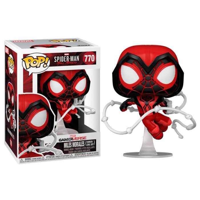 POP figure Marvel Spiderman Miles Morales Crimson Cowl Suit 55487