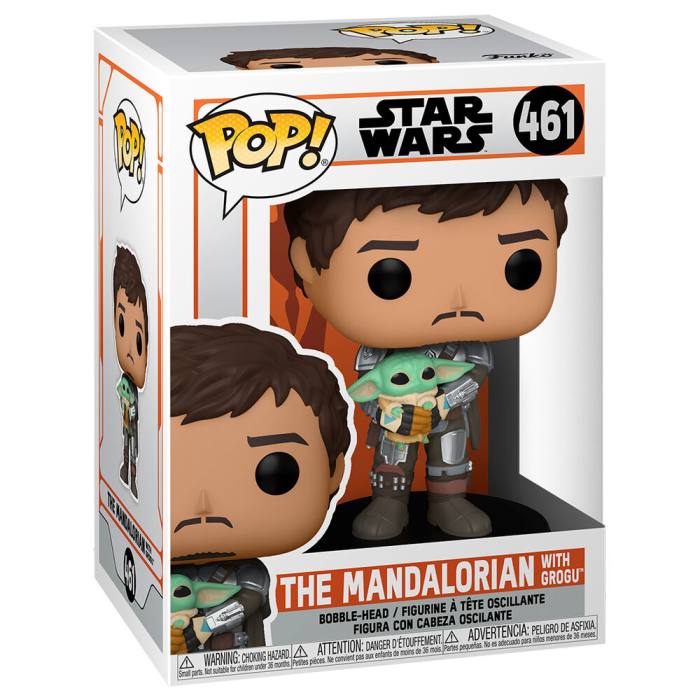 POP figure Star Wars Mandalorian Mando Holding Child 55815