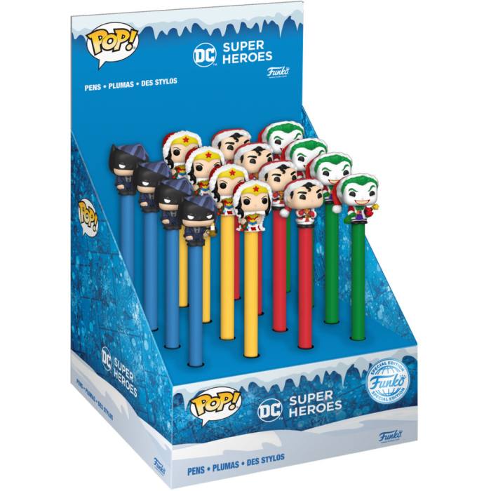 DC Comics Holiday Super Heroes assorted Toppers pen 56511