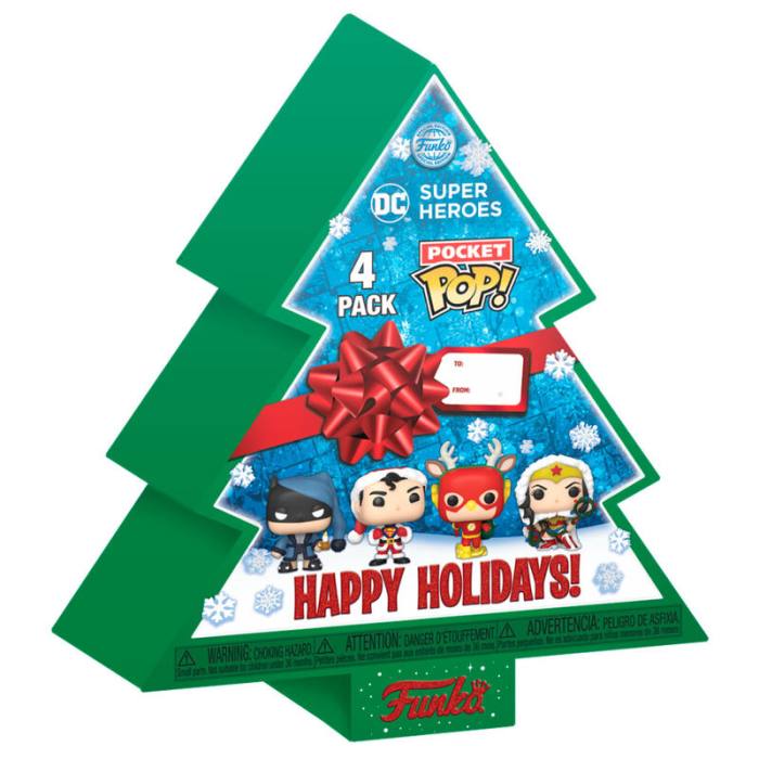 Pocket POP pack 4 figures DC Comics Happy Holidays 58021