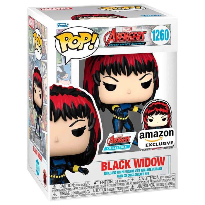 POP figure Marvel Avengers 60th Anniversary Comic Black Widow with Pin Exclusive 58932