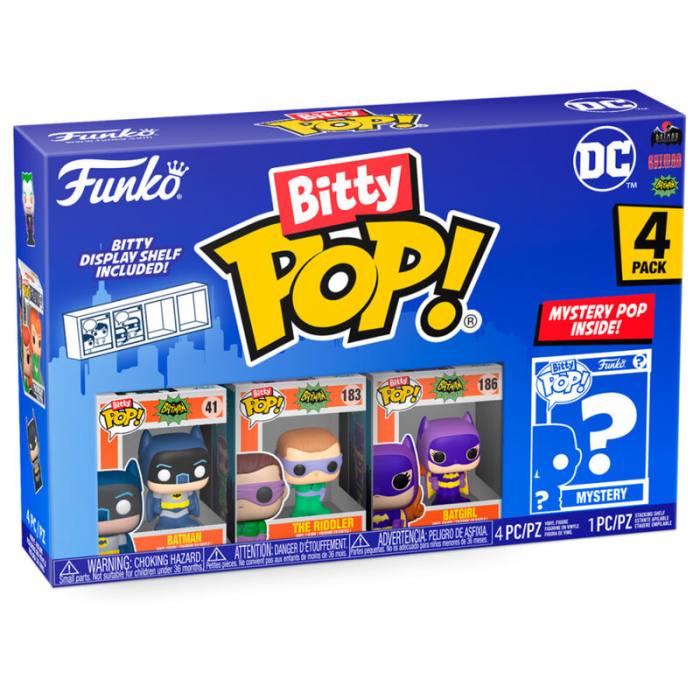 Blister 4 figures Bitty POP DC Comics Batman Adam West 59178