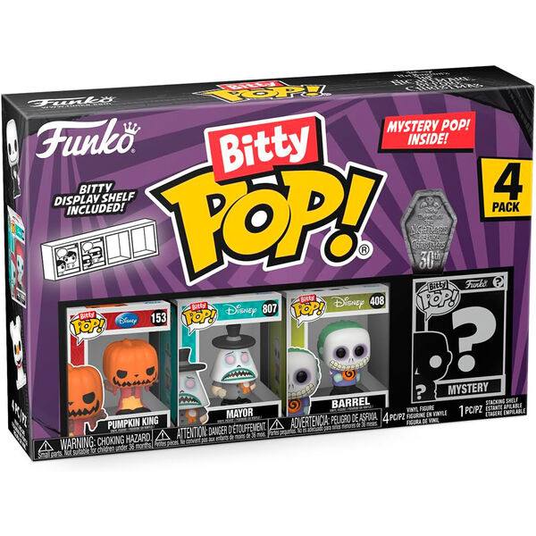 Blister 4 figures Bitty POP Disney Nightmare Before Christmas Pumpkin King 59845