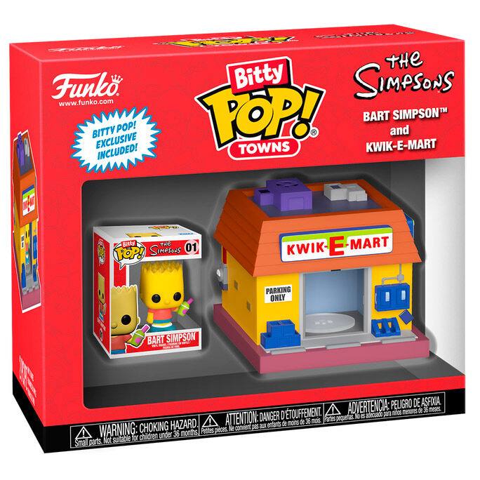 Bitty POP figure Town Simpsons Bart Simpsons and Kwik-E-Mart 62994