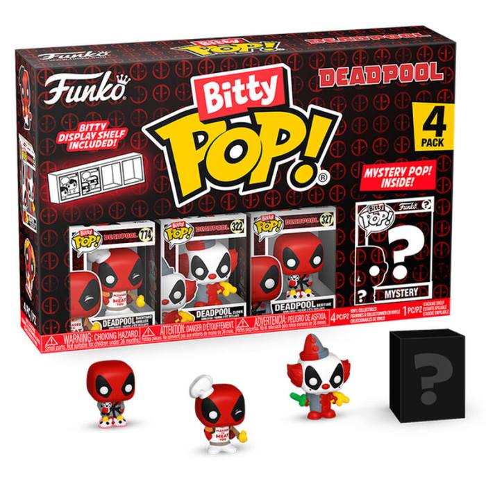 Blister 4 figures Bitty POP Marvel Deadpool Master 63389